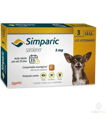 SIMPARIC TAB 5MG(1,3-2,5KG) CX3